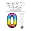 Picture of FOIL BALLOON NUMBER 0 MULTI COLOUR 25 INCH
